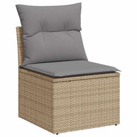 Thumbnail for 8-tlg. Garten-Sofagarnitur mit Kissen Beige Poly Rattan