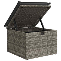 Thumbnail for 8-tlg. Garten-Sofagarnitur mit Kissen Grau Poly Rattan