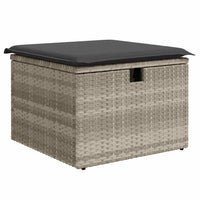 Thumbnail for 9-tlg. Garten-Sofagarnitur mit Kissen Hellgrau Poly Rattan