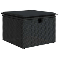 Thumbnail for 6-tlg. Garten-Sofagarnitur mit Kissen Schwarz Poly Rattan