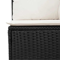 Thumbnail for 6-tlg. Garten-Sofagarnitur mit Kissen Schwarz Poly Rattan