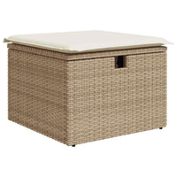 Thumbnail for 6-tlg. Garten-Sofagarnitur mit Kissen Beige Poly Rattan