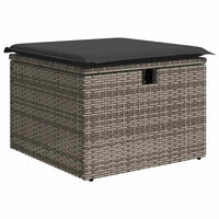 Thumbnail for 6-tlg. Garten-Sofagarnitur mit Kissen Grau Poly Rattan