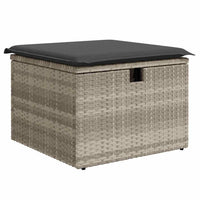 Thumbnail for 6-tlg. Garten-Sofagarnitur mit Kissen Hellgrau Poly Rattan