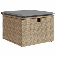 Thumbnail for 6-tlg. Garten-Sofagarnitur mit Kissen Beige Poly Rattan