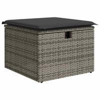 Thumbnail for 6-tlg. Garten-Sofagarnitur mit Kissen Grau Poly Rattan