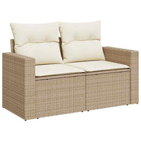 Thumbnail for 7-tlg. Garten-Sofagarnitur mit Kissen Beige Poly Rattan