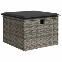 Thumbnail for 6-tlg. Garten-Sofagarnitur mit Kissen Grau Poly Rattan