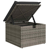 Thumbnail for 4-tlg. Garten-Sofagarnitur mit Kissen Grau Poly Rattan