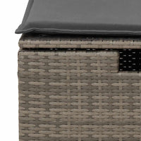 Thumbnail for 4-tlg. Garten-Sofagarnitur mit Kissen Grau Poly Rattan