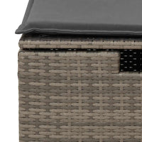 Thumbnail for 5-tlg. Garten-Sofagarnitur mit Kissen Grau Poly Rattan