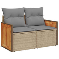 Thumbnail for 6-tlg. Garten-Sofagarnitur mit Kissen Beige Poly Rattan
