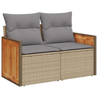 Thumbnail for 7-tlg. Garten-Sofagarnitur mit Kissen Beige Poly Rattan