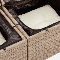 Thumbnail for 6-tlg. Garten-Sofagarnitur mit Kissen Beige Poly Rattan