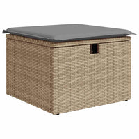 Thumbnail for 10-tlg. Garten-Sofagarnitur mit Kissen Beige Poly Rattan