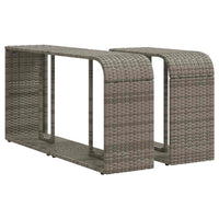 Thumbnail for 10-tlg. Garten-Sofagarnitur mit Kissen Grau Poly Rattan