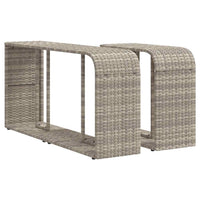 Thumbnail for 11-tlg. Garten-Sofagarnitur mit Kissen Hellgrau Poly Rattan