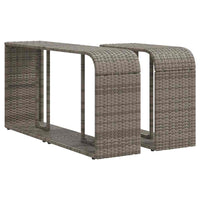 Thumbnail for 11-tlg. Garten-Sofagarnitur mit Kissen Grau Poly Rattan