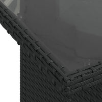 Thumbnail for 5-tlg. Garten-Sofagarnitur mit Kissen Schwarz Poly Rattan
