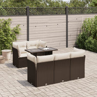 Thumbnail for 6-tlg. Garten-Sofagarnitur mit Kissen Braun Poly Rattan