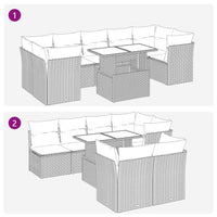 Thumbnail for 8-tlg. Garten-Sofagarnitur mit Kissen Beige Poly Rattan