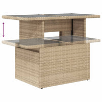 Thumbnail for 9-tlg. Garten-Sofagarnitur mit Kissen Beige Poly Rattan