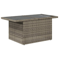 Thumbnail for 9-tlg. Garten-Sofagarnitur mit Kissen Grau Poly Rattan