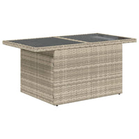 Thumbnail for 6-tlg. Garten-Sofagarnitur mit Kissen Hellgrau Poly Rattan