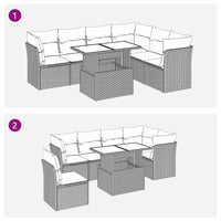 Thumbnail for 7-tlg. Garten-Sofagarnitur mit Kissen Beige Poly Rattan
