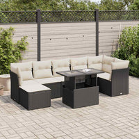 Thumbnail for 8-tlg. Garten-Sofagarnitur mit Kissen Schwarz Poly Rattan