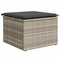 Thumbnail for 8-tlg. Garten-Sofagarnitur mit Kissen Hellgrau Poly Rattan
