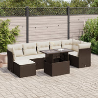 Thumbnail for 8-tlg. Garten-Sofagarnitur mit Kissen Braun Poly Rattan