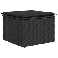 Thumbnail for 9-tlg. Garten-Sofagarnitur mit Kissen Schwarz Poly Rattan