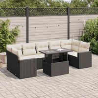 Thumbnail for 8-tlg. Garten-Sofagarnitur mit Kissen Schwarz Poly Rattan