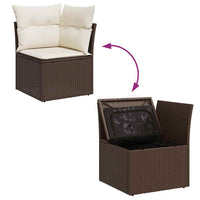 Thumbnail for 8-tlg. Garten-Sofagarnitur mit Kissen Braun Poly Rattan