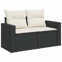 Thumbnail for 6-tlg. Garten-Sofagarnitur mit Kissen Schwarz Poly Rattan
