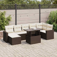 Thumbnail for 8-tlg. Garten-Sofagarnitur mit Kissen Braun Poly Rattan