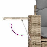 Thumbnail for 5-tlg. Garten-Sofagarnitur mit Kissen Beige Poly Rattan