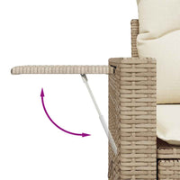 Thumbnail for 8-tlg. Garten-Sofagarnitur mit Kissen Beige Poly Rattan