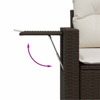 Thumbnail for 7-tlg. Garten-Sofagarnitur mit Kissen Braun Poly Rattan