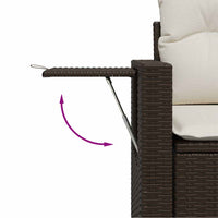 Thumbnail for 7-tlg. Garten-Sofagarnitur mit Kissen Braun Poly Rattan