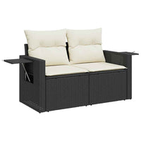 Thumbnail for 10-tlg. Garten-Sofagarnitur mit Kissen Schwarz Poly Rattan