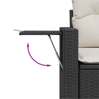 Thumbnail for 11-tlg. Garten-Sofagarnitur mit Kissen Schwarz Poly Rattan