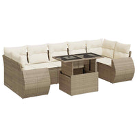 Thumbnail for 8-tlg. Garten-Sofagarnitur mit Kissen Beige Poly Rattan