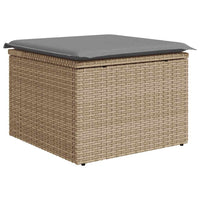 Thumbnail for 6-tlg. Garten-Sofagarnitur mit Kissen Beige Poly Rattan