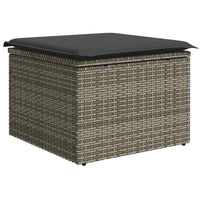 Thumbnail for 6-tlg. Garten-Sofagarnitur mit Kissen Grau Poly Rattan