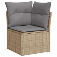 Thumbnail for 7-tlg. Garten-Sofagarnitur mit Kissen Beige Poly Rattan