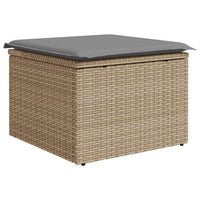 Thumbnail for 9-tlg. Garten-Sofagarnitur mit Kissen Beige Poly Rattan
