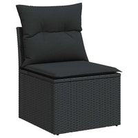 Thumbnail for 6-tlg. Garten-Sofagarnitur mit Kissen Schwarz Poly Rattan