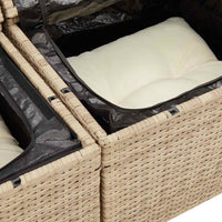Thumbnail for 7-tlg. Garten-Sofagarnitur mit Kissen Beige Poly Rattan